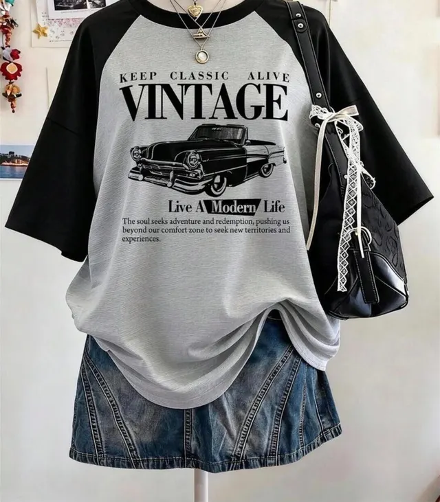 Vintage Car Raglan Tee