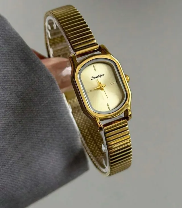 Gold Cushion Watch