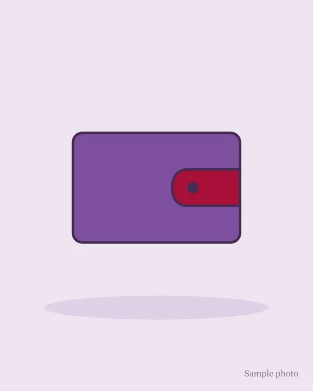 Purple Wallet Set
