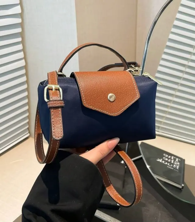 Navy Flap Mini Tote