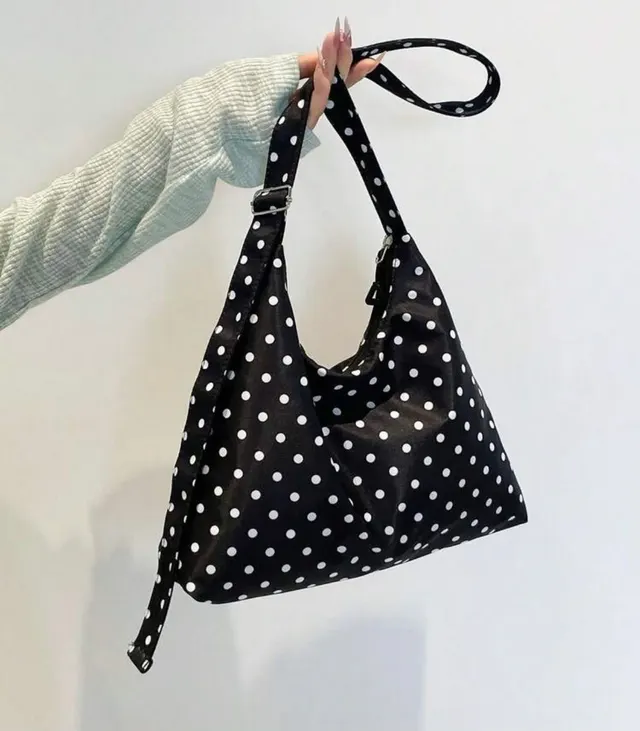 Black Polka Dot Shoulder Bag
