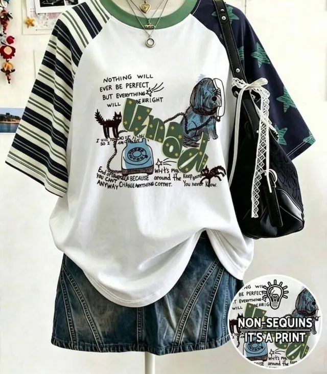Phone Doodle Raglan Tee