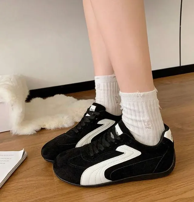Black and White Retro Sneakers