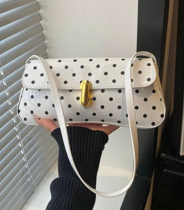 White Polka Dot Baguette