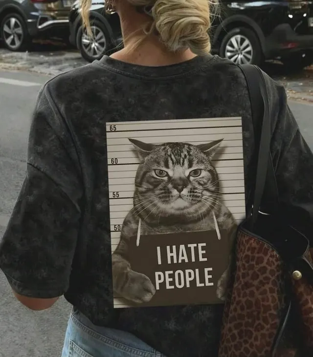 I Hate People Cat Tee